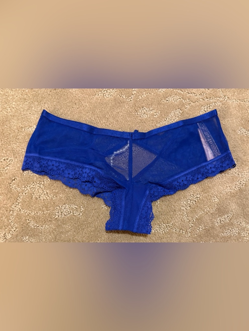 Victoria's Secret Royal Blue Lace Cheeky Panty